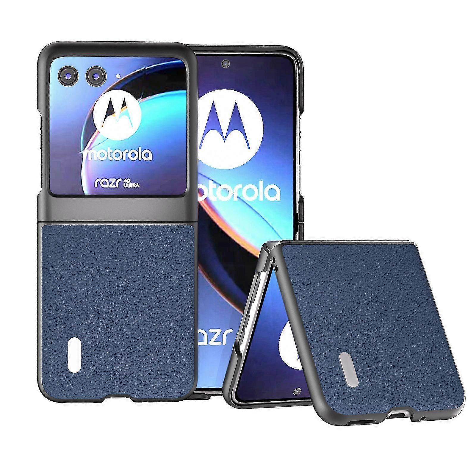 Motorola Razr 40 Ultra için Deri Kılıf, Motorola Moto Razr + 2023 için İnce İnce PU Deri Koruyucu Kapak Kılıfı
