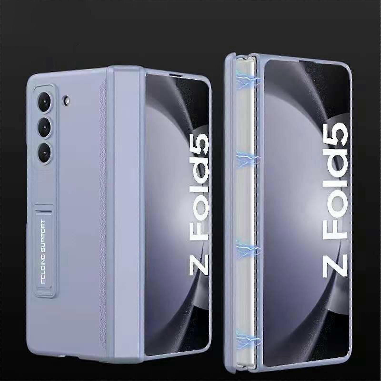 for Samsung Galaxy Z Fold 5 Case Hinge Coverage Protective Case with Built-in Kickstand PC Magnetic All-Inclusive Shockproof Cover