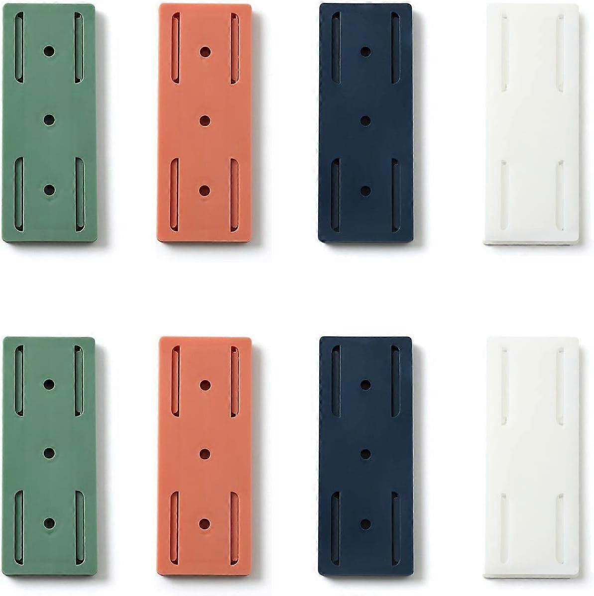 Set of 8 self-adhesive desk supports without perforation - wall mounti