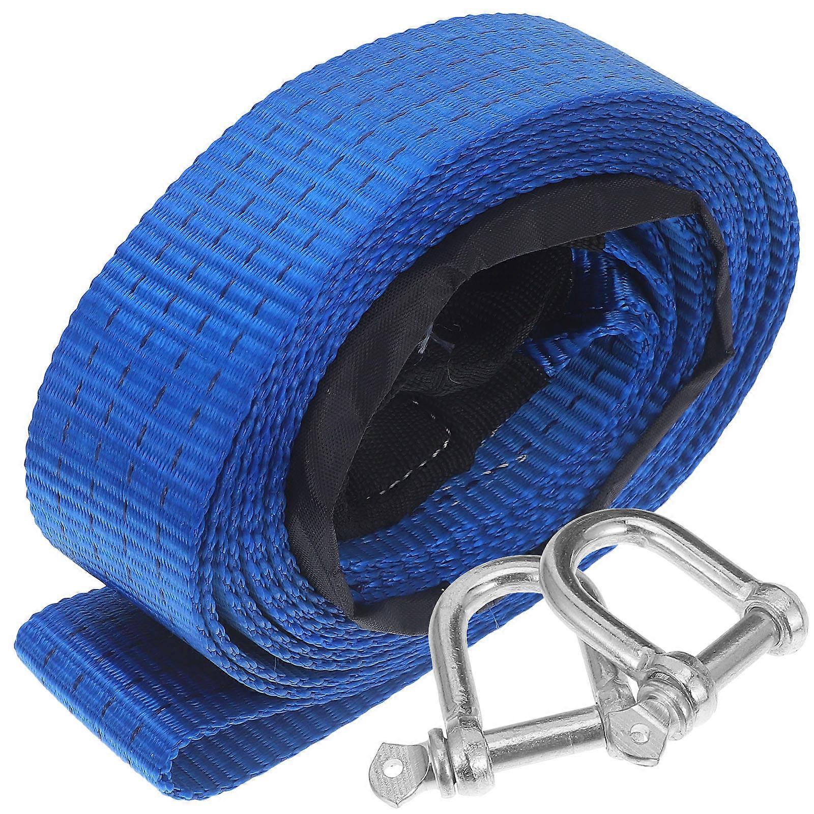 Off Road Vehicle Tow Rope Winch Strap With Hook Towing Needs Aluminum 1Set