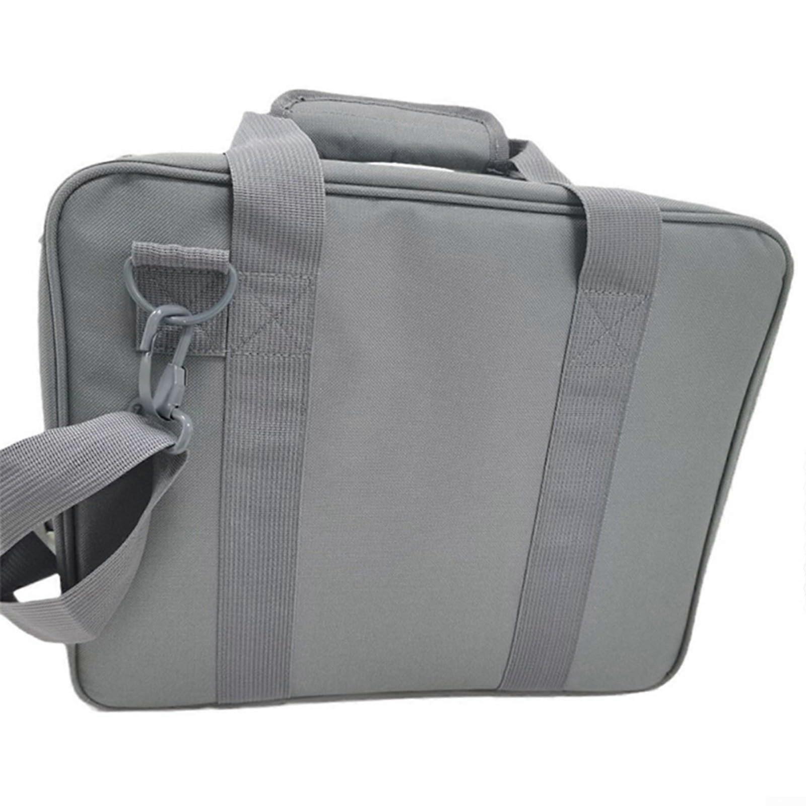 Oxford Fabric Multi Pocket Mini Kit Hard Shell Travel Tote Bag With Handle And Shoulder Strap Gray Color