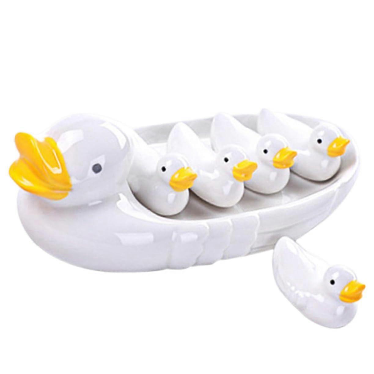 1 Set Duck Chopsticks Rest Porcelain Chopstick Holder for Housewarming Kitchen Machine Cutlery Holder Chopsticks Rest Chopsticks Rack Ceramic