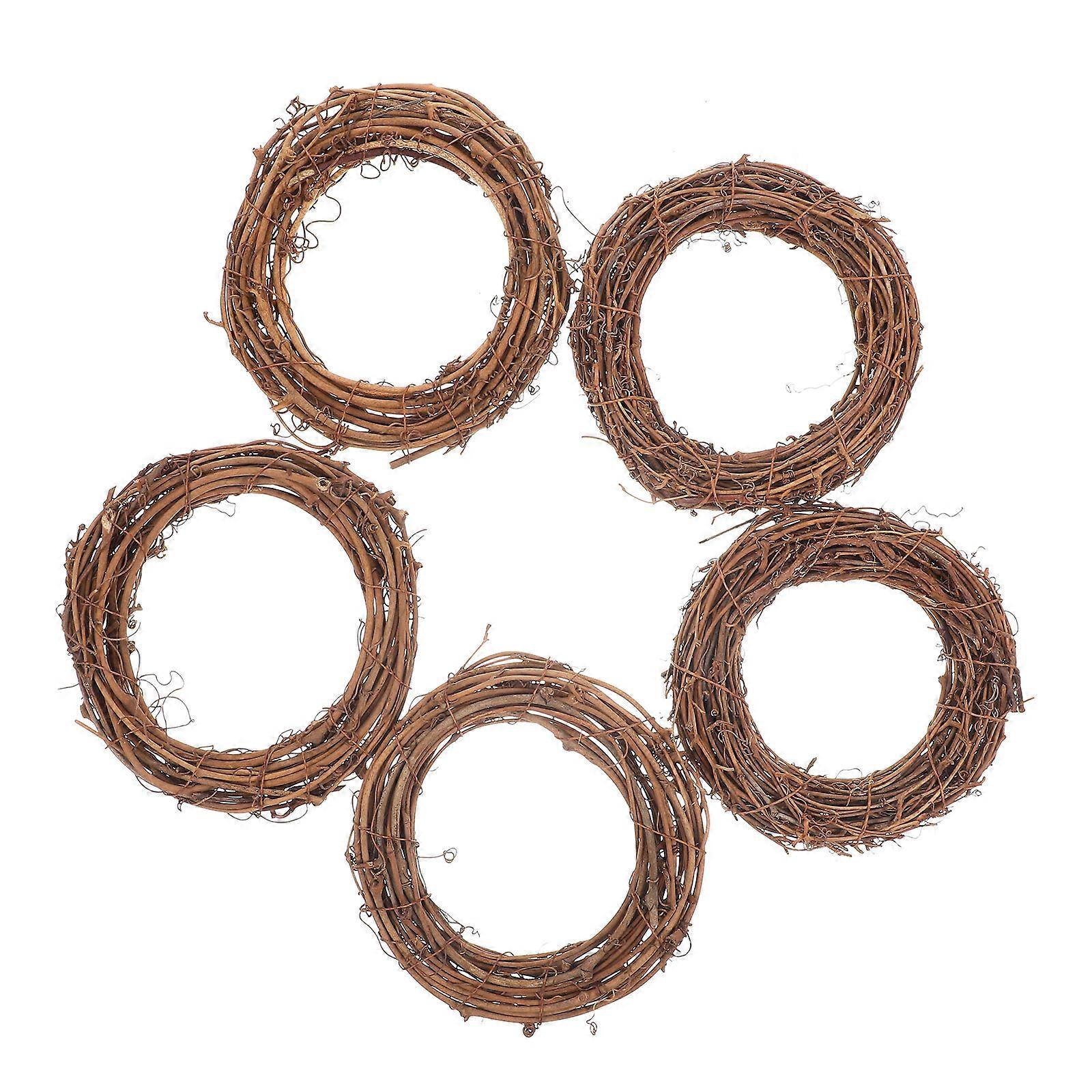 a polished and engaging product description based on your input:
**5pcs Woven Vine Wreath Frames DIY Christmas Garland Rings for Front Door, Wall