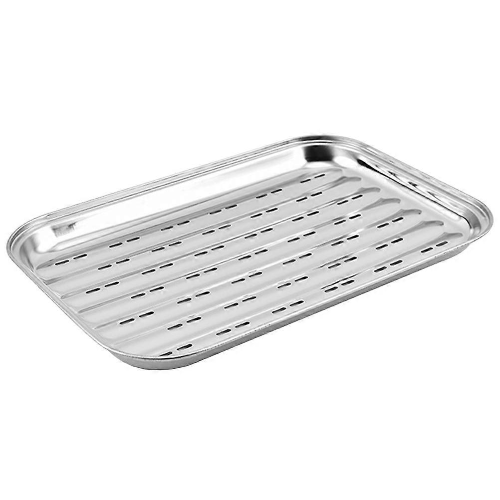 Rectangular Stainless Steel Baking Dish for Serving Vegetables and Catering Food Trays
