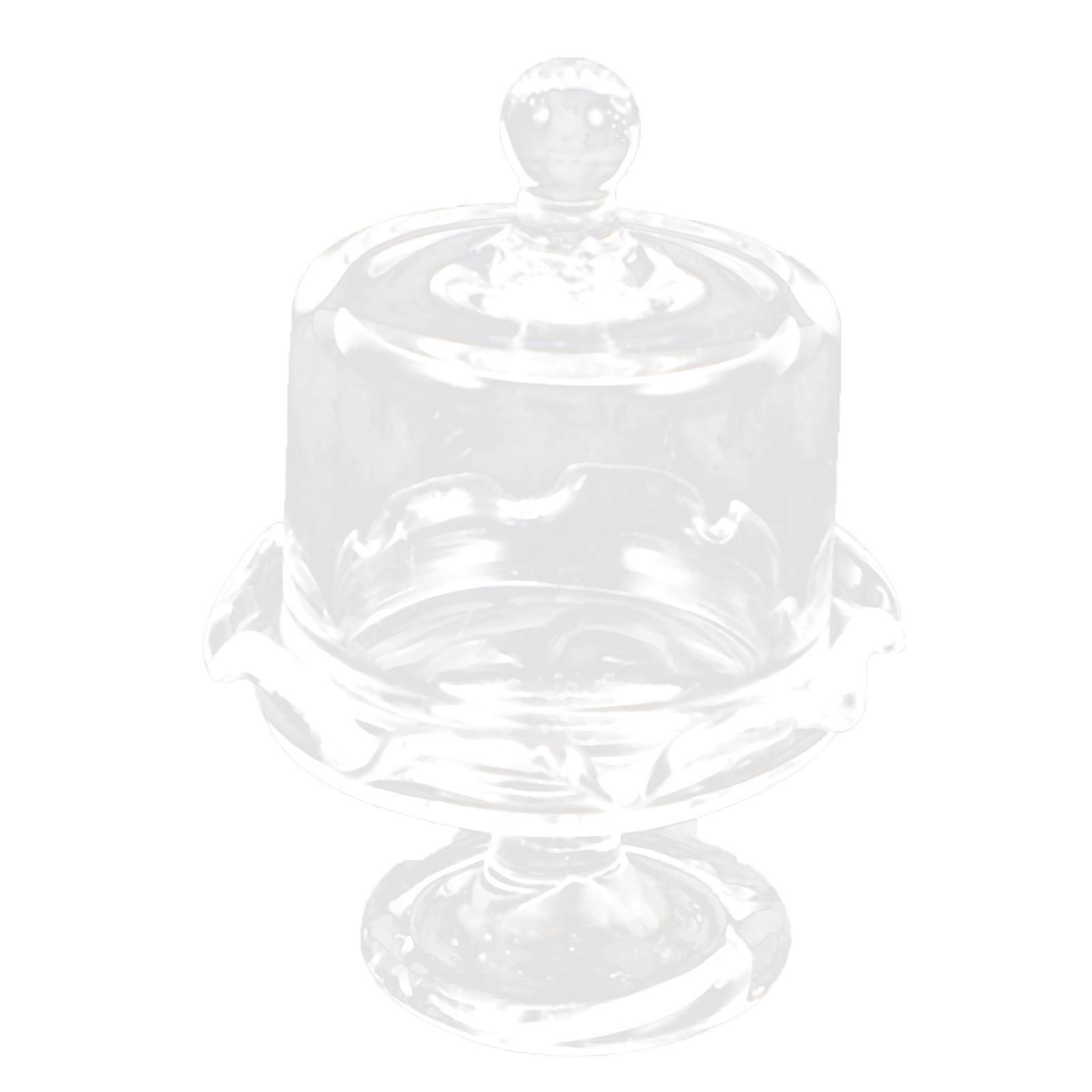 Chocolate Display Stand Mini Cake Holder Photo Props Transparent Glass 0.8×0.8×1.2in 1Set