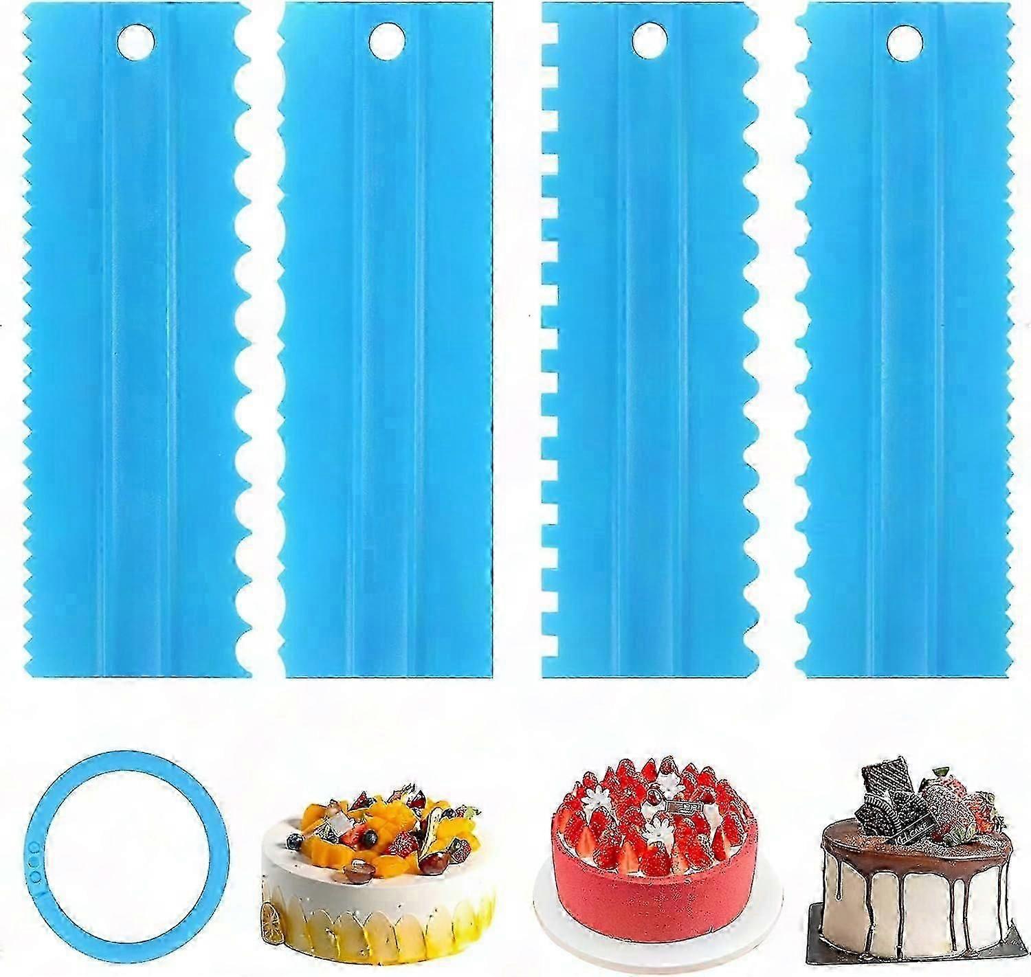 Cake Decorating Kit - Smoothing and Scraping Tools for Baking, Icing, and DIY Cake Designs