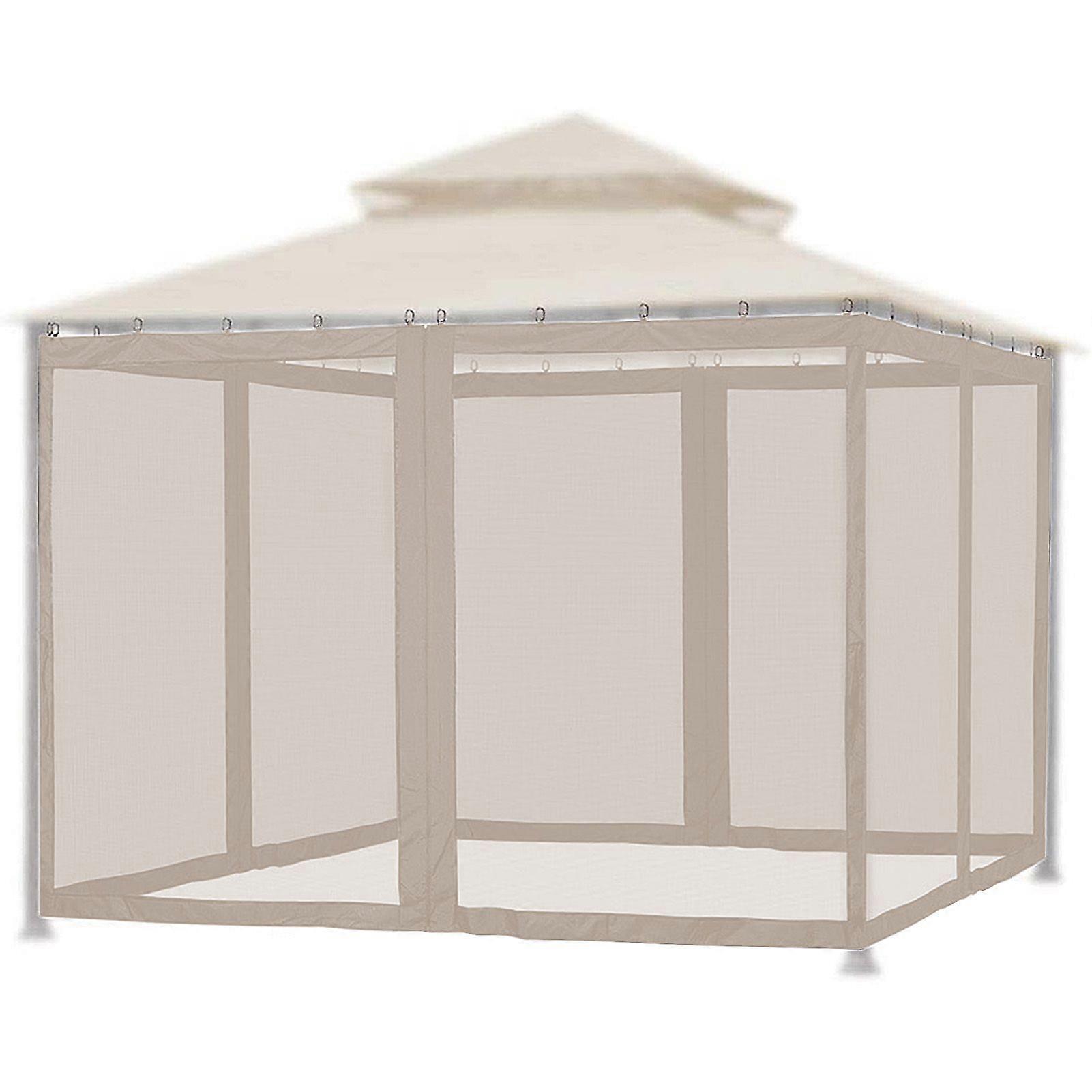 Mosquito Netting for Patio Canopy Umbrella Screen Netting for Porch Patio and Outdoor Living Spaces 4-Panel Patio Screen Walls with ZipperYMHC