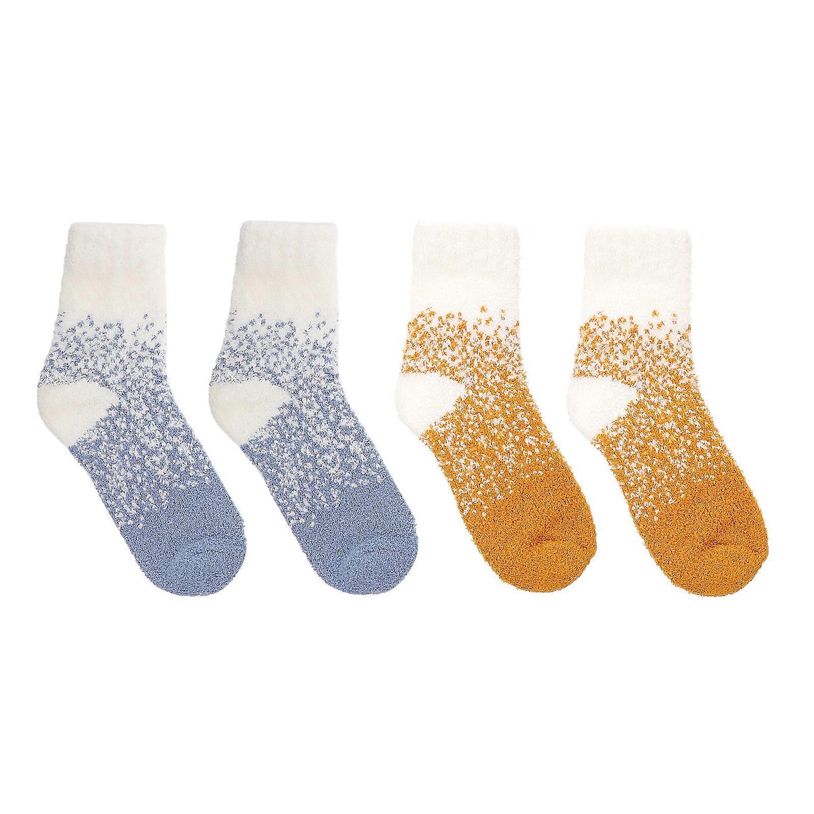 جوارب شبشب حرارية مريحة جوارب نسائية زنجبيل أصفر مريح ارتداء 2 أزواج