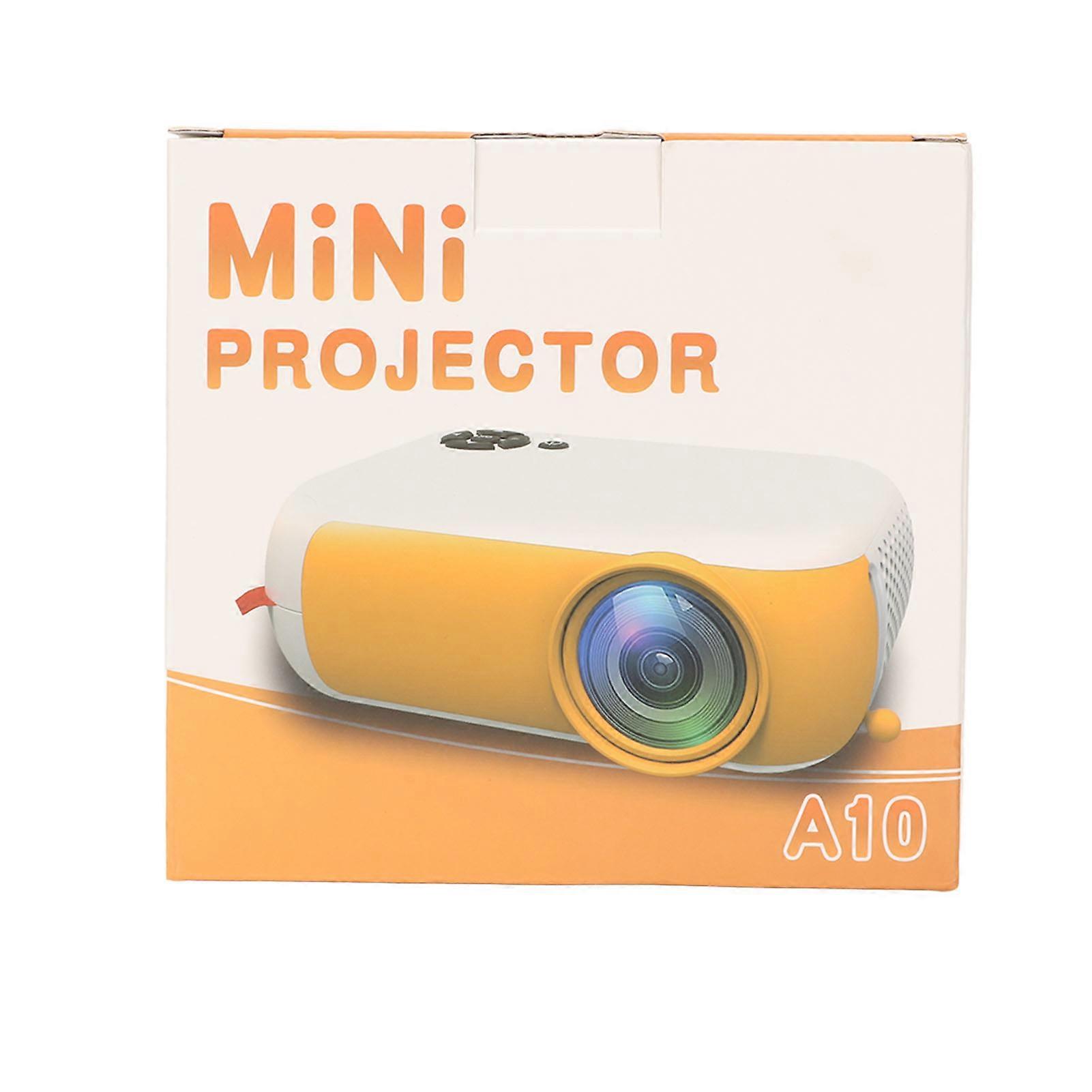 Mini Projector Black Remote Control Power Bank Supply 13 to 100in Portable Projector for Home School Office 100‑240V EU Plug 