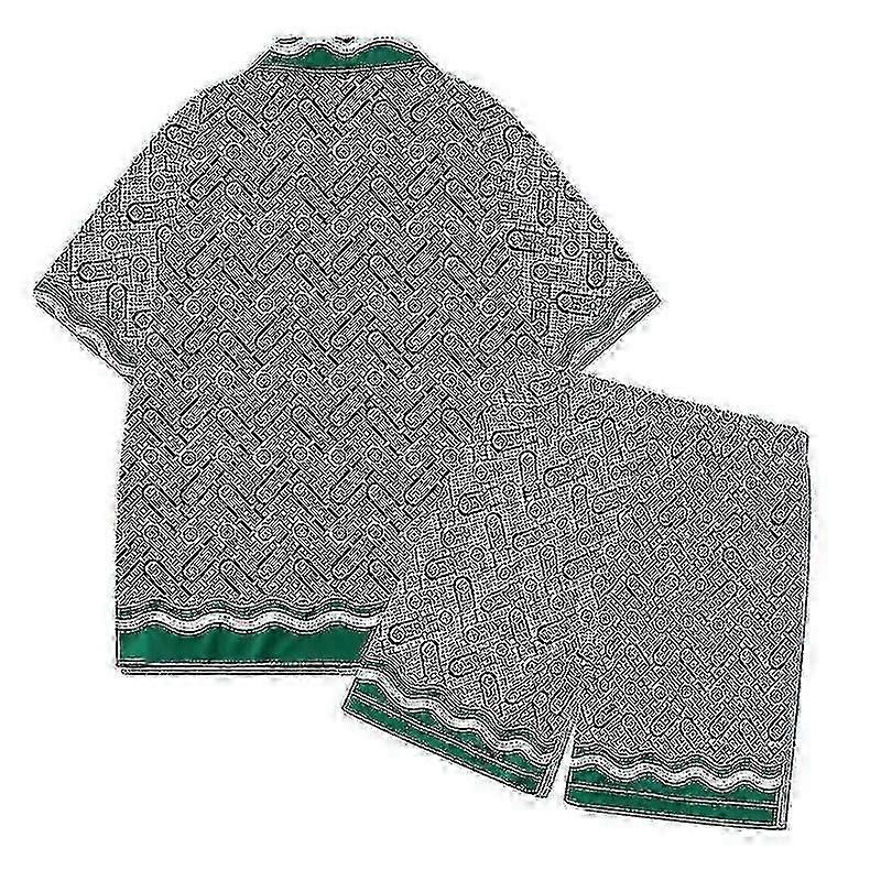 Kazablanka Hawaiian Beach Çiçekli Gömlek Takım Elbise Hindistan Cevizi Baskı Kısa Kollu Şort Erkekler Ve Kadınlar İçin En İyi Tees