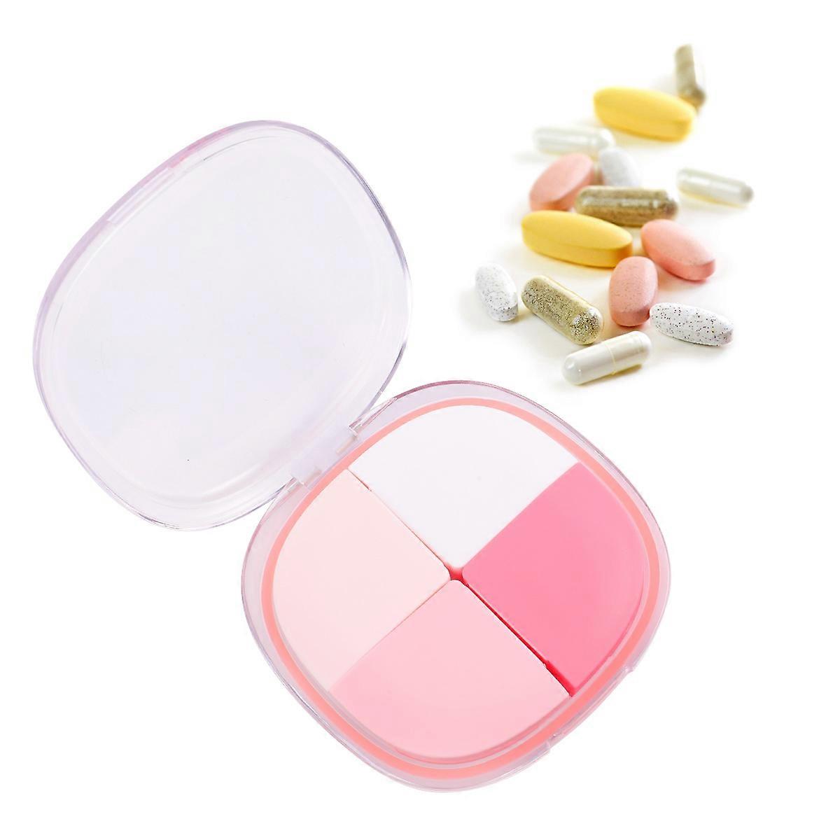 Personal Pill Dispensers Portable Pill Dispenser Square Shape Multi Grid Pill Organizer For Small Items Travel Use 3.14X3.14X0.79Inch 1Set