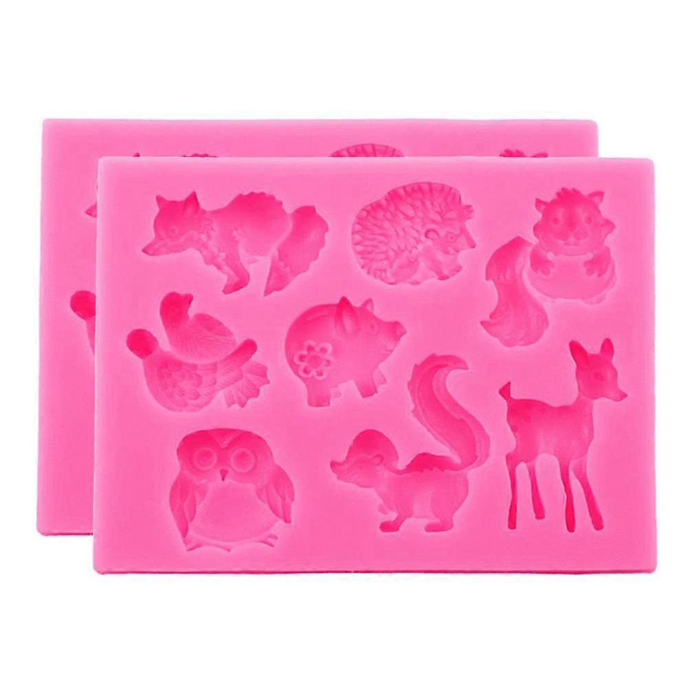 Pink Silicone Fondant Molds Baking Molds For Home Baking And Professional Cake Shop Use 2Pcs