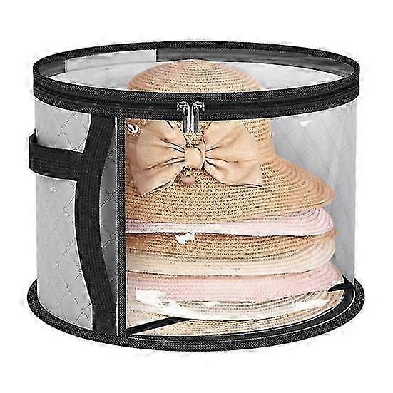 Oversized Clear Hat Storage Bag with Zipper Closure - Large Capacity Organizer for Cowboy Hats & Wide Brim Hats with Carrying Handles