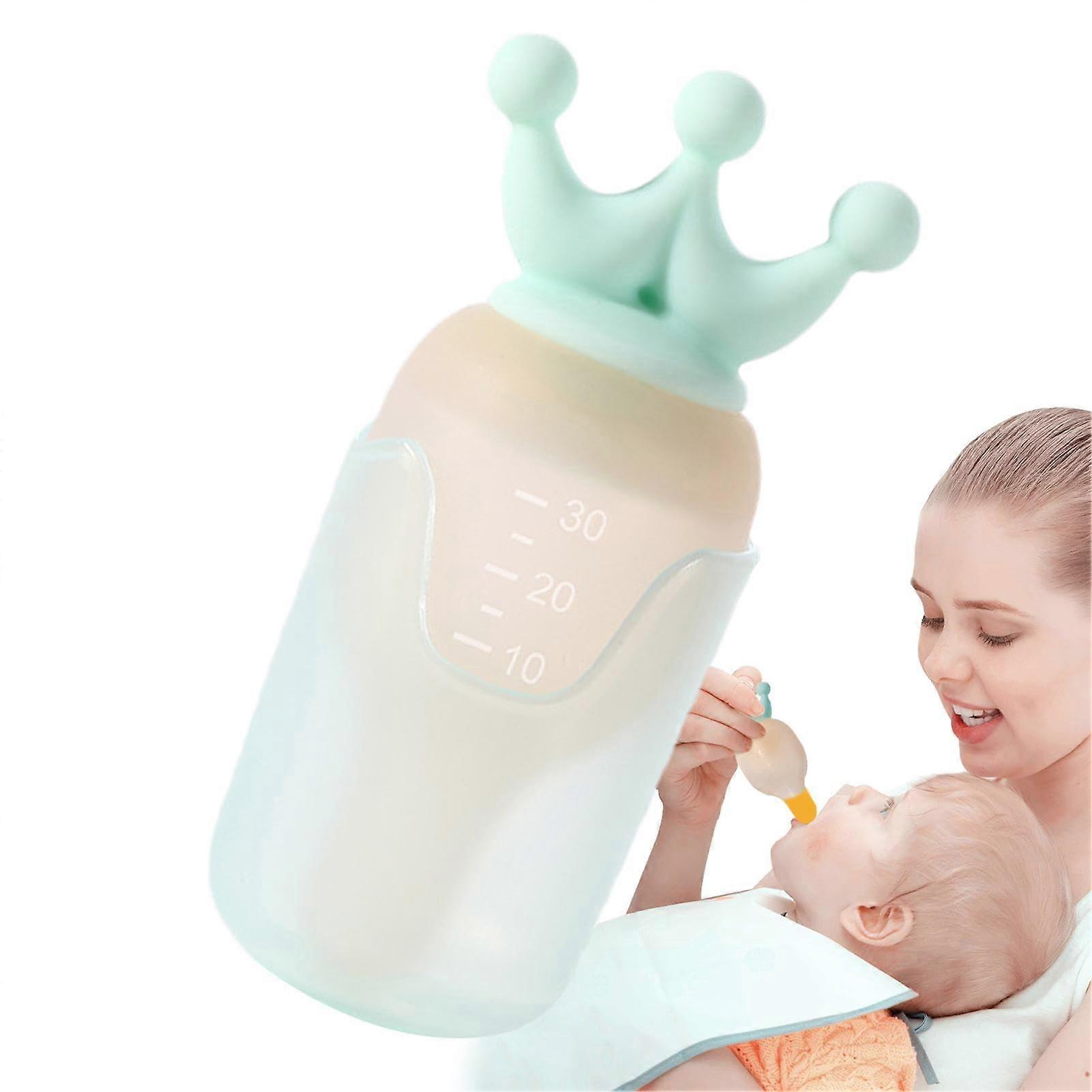 Medicine Pacifier Removable Bottle Dispenser For Toddlers, Flow-Control Anti-Choking Water Training, Blue