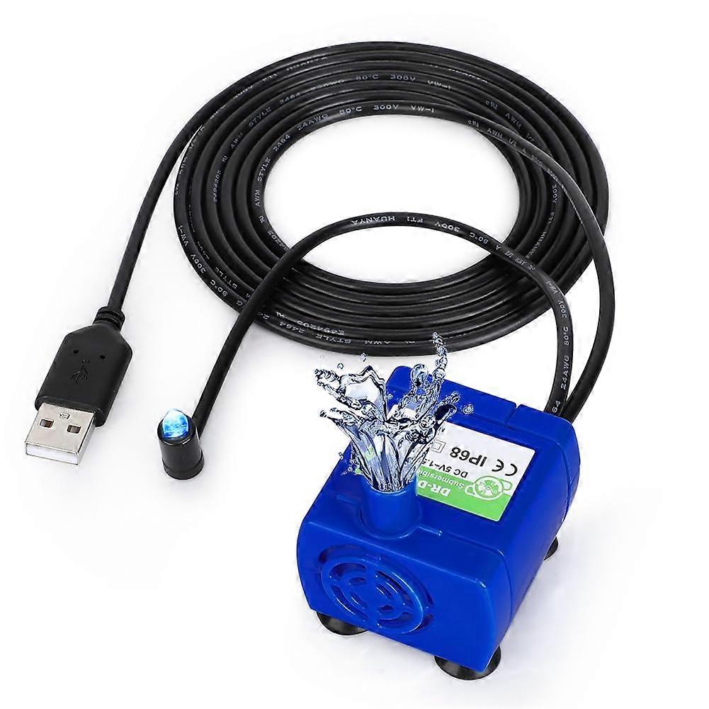 Replacement Pump for Cat Fountain Submersible Water Pump With LED Light for Cat Drinking Fountain