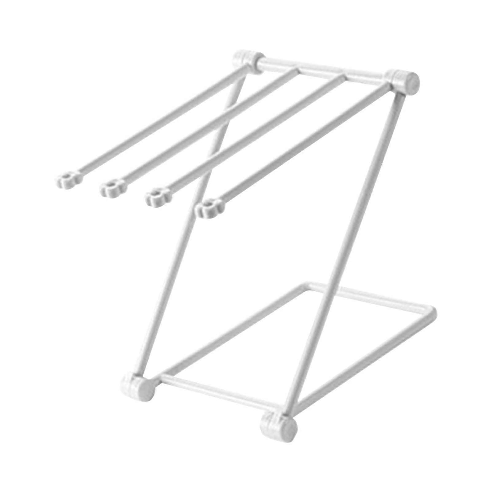Towel Rack, Towel Drying Rack, Towel Rack with Foldable MultiPurpose Towel Rack, Countertop Tea Towel Drying Rack, Vertical Towel Rack Lightgrey