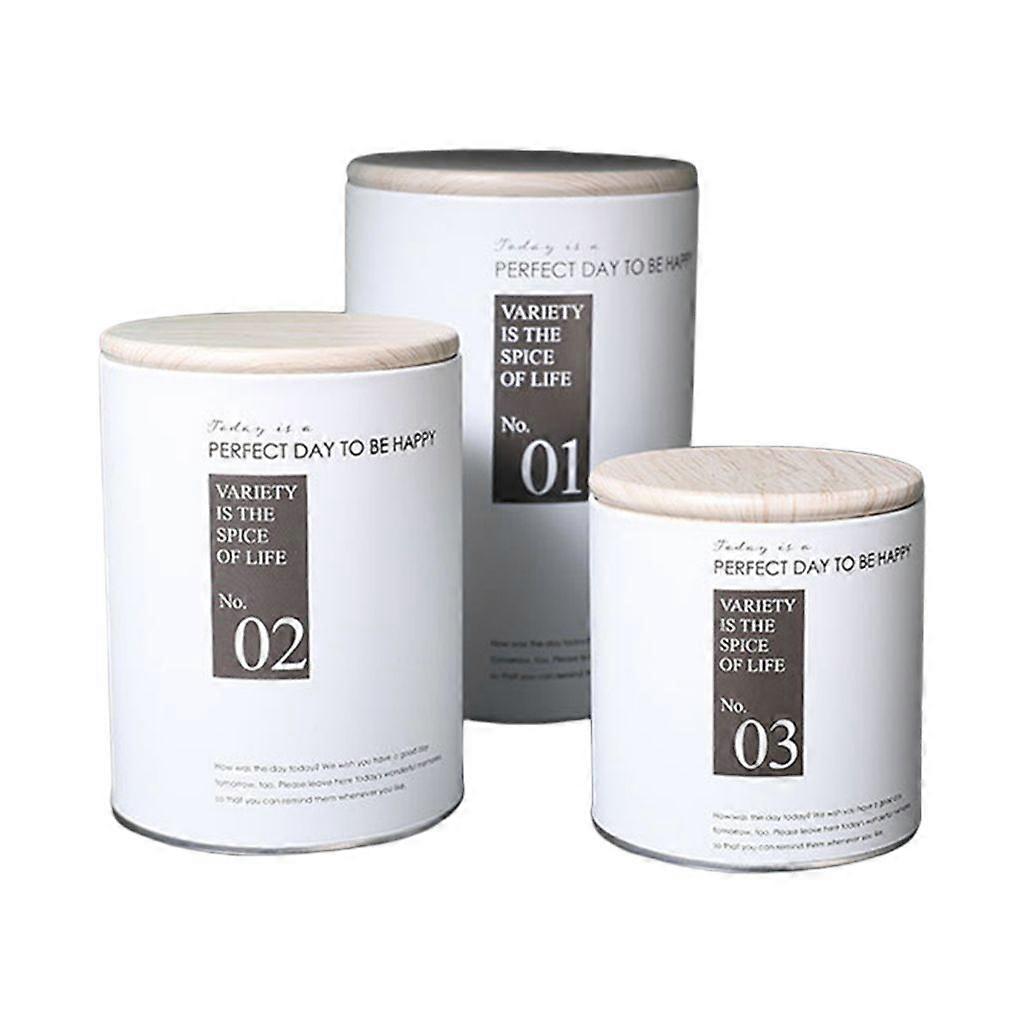 Round Tinplate Sealed Dried Fruit Snacks Moisture-Proof Storage Tin Box Gift Set Packaging Box