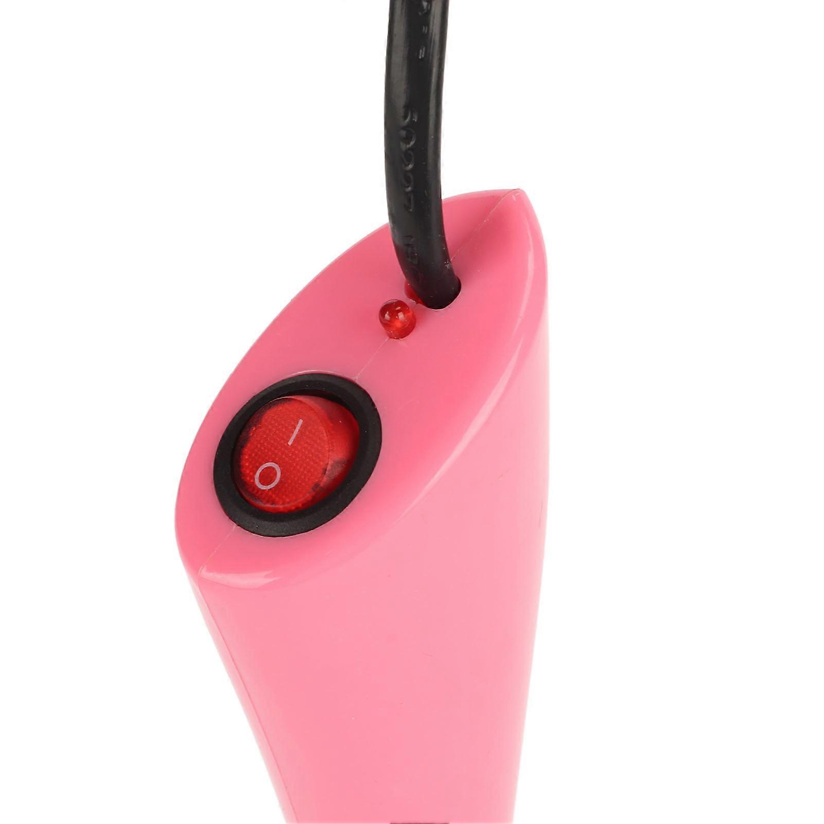 Hot Fix Applicator Self Contained Thermostat Energy Saving Metal DIY Hot Fix Machine with 7 Tips Iron Rings Pink US Plug 110‑220V