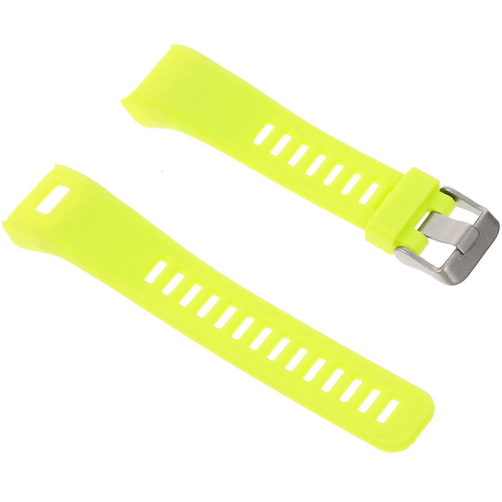 Green Silicone Watchband for Smart Watch Flexible Durable Safe for with Garmin HR Size Fits All