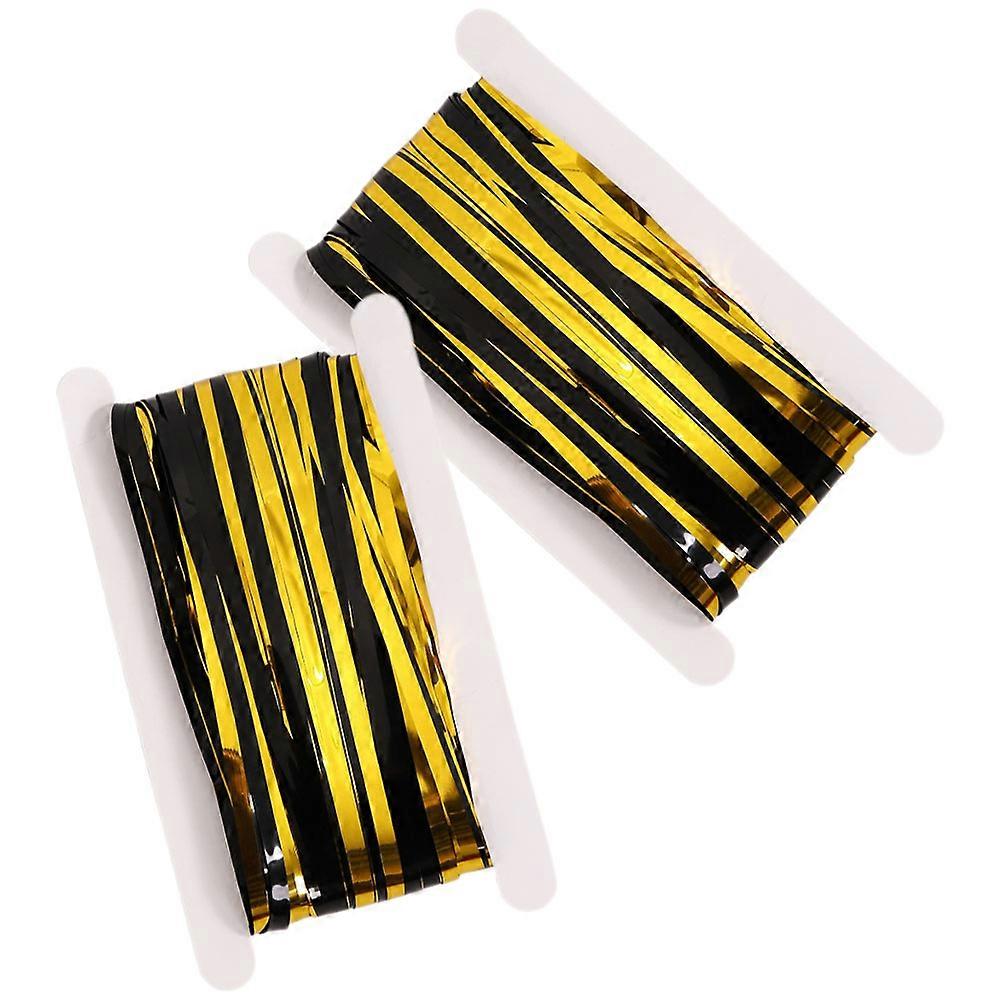 Graduation Foil Fringe Curtain Assorted Color PET Material for Decoration 70 Inches Wide