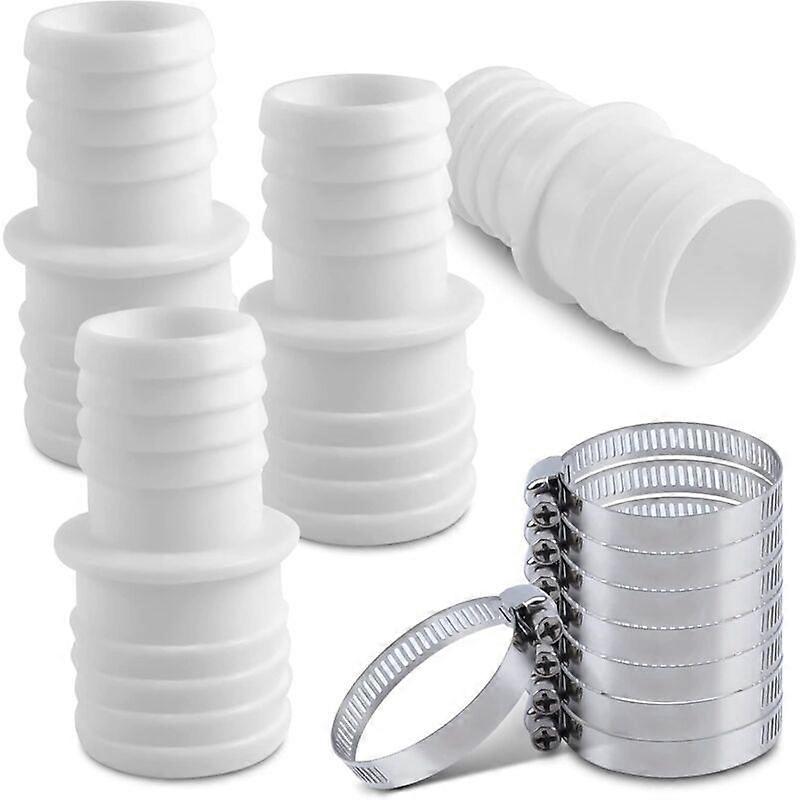 4 Pcs Pool Hose Connector, Hose Connector with Clamps, 32mm to 38mm Pool Connector Adapter, Pool Hose Adapter, Hose Adapters