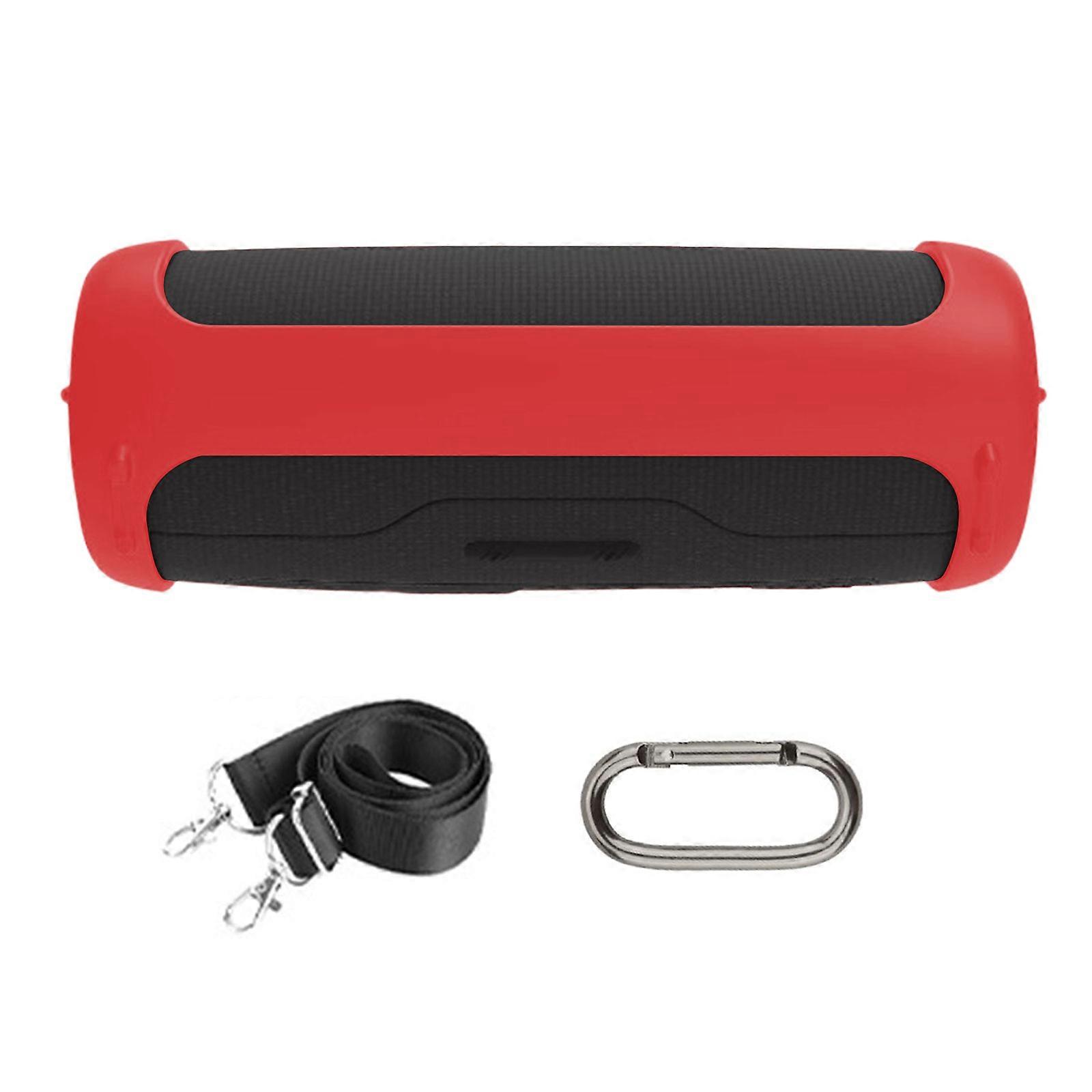 Lightweight Silicone Shell Protectors For Flip 7 Speaker Featuring Easy To Clean Surfaces And Travel Friendly Design  Red