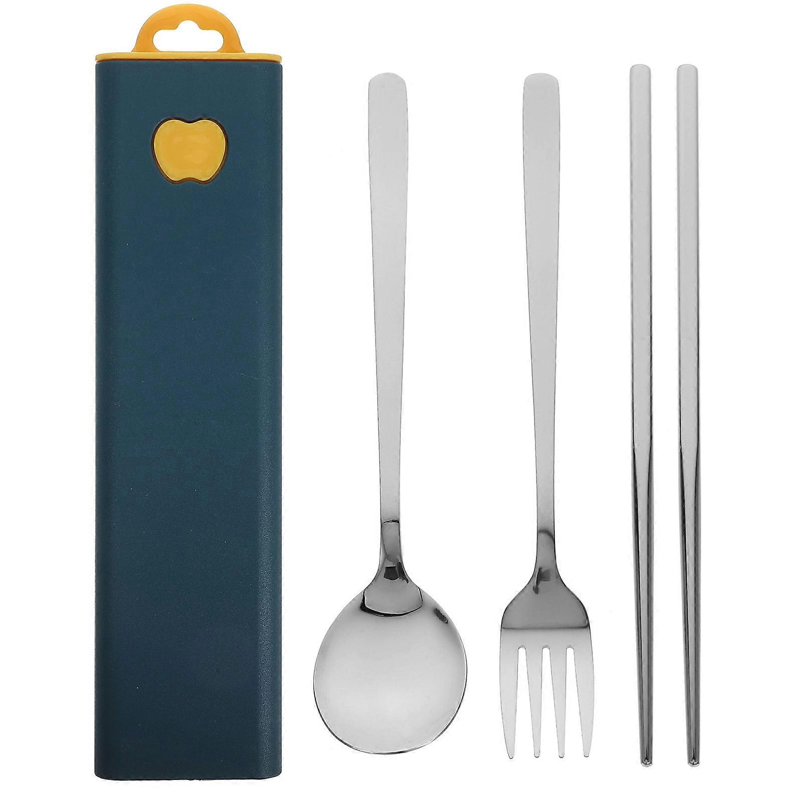 Portable Cutlery Set For Lunch Utensil Reusable Fork And Spoon Outdoor Enthusiasts 1Set