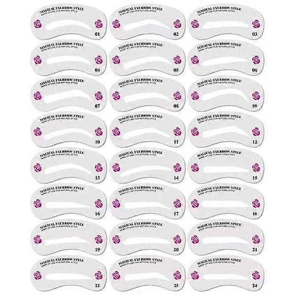 Eyebrow stencils - 24 pack - white