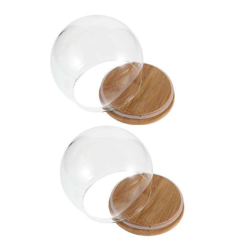 Cloche Dome For Gift Giving 12.00X12.00X11.50CM Festive Atmosphere 360 Degree Display 2Pcs