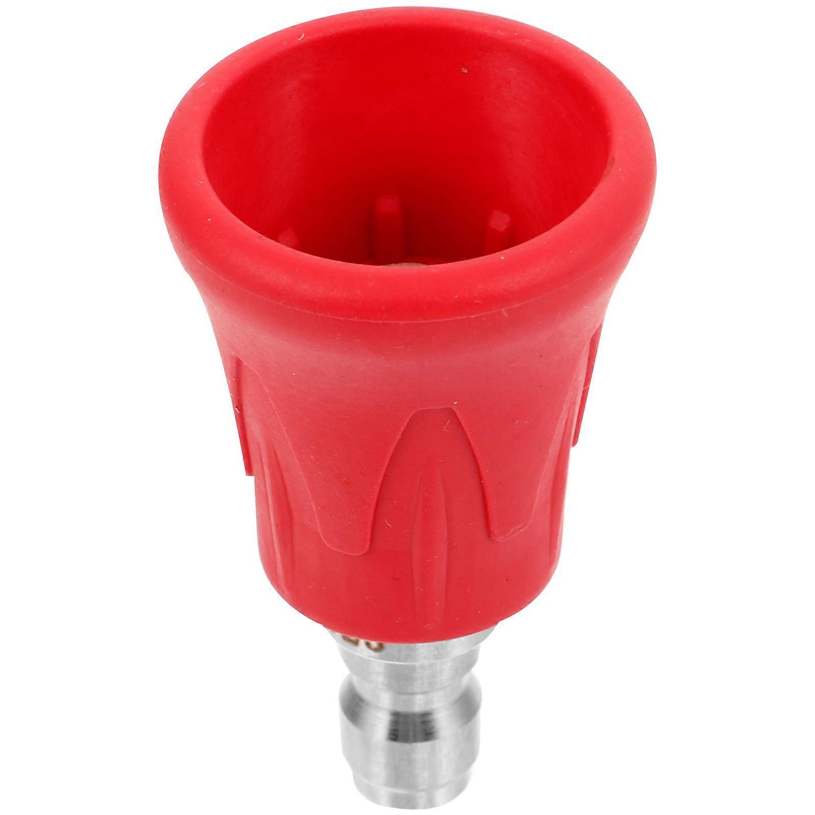 Red Pressure Washer Lance Adapter for Home Use with Soft Rubber and Stainless Steel Fits Various Pipes