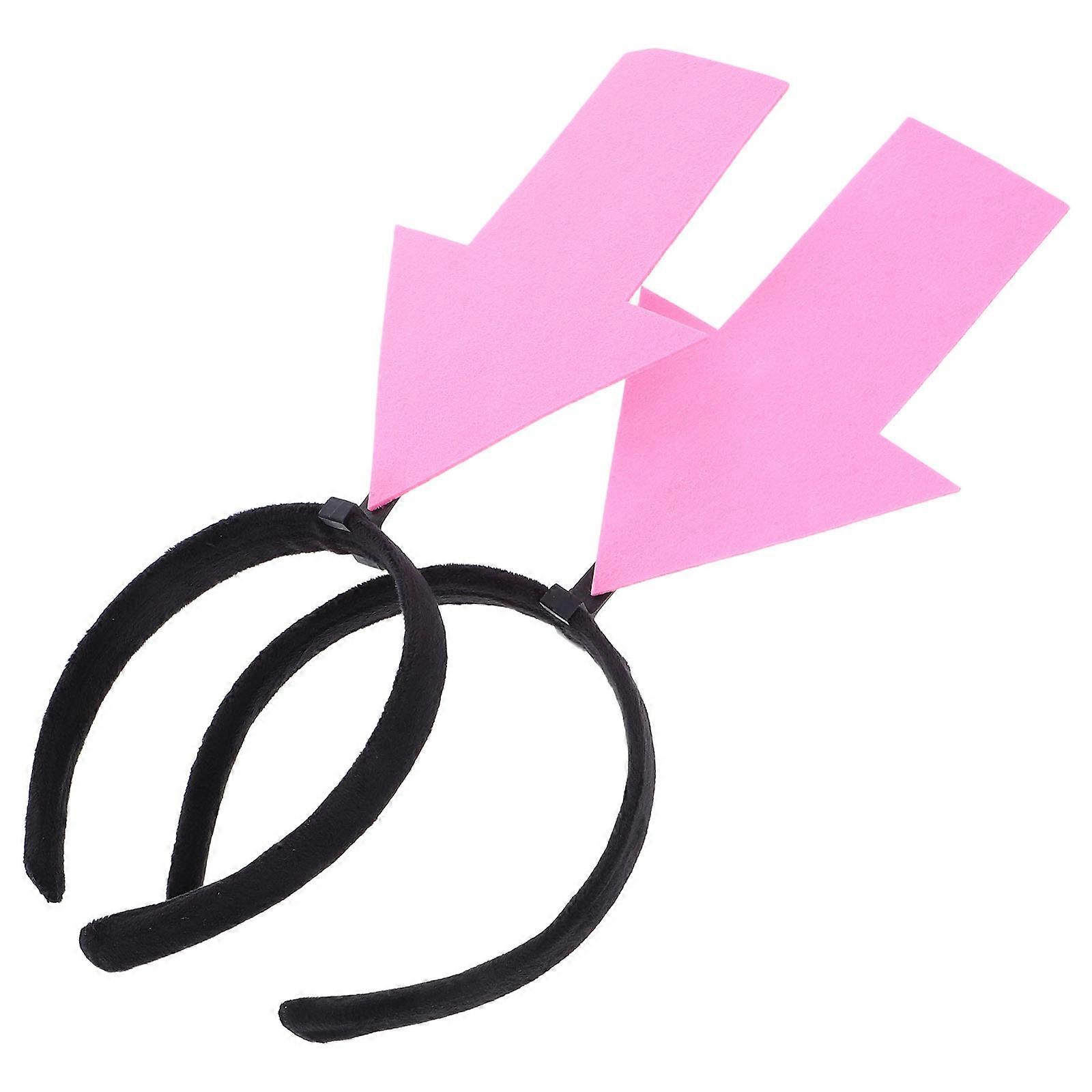 2pcs Funny Headbands for Women's Lightweight Cloth Arrowhead Design Decoration Size 2.5 inches