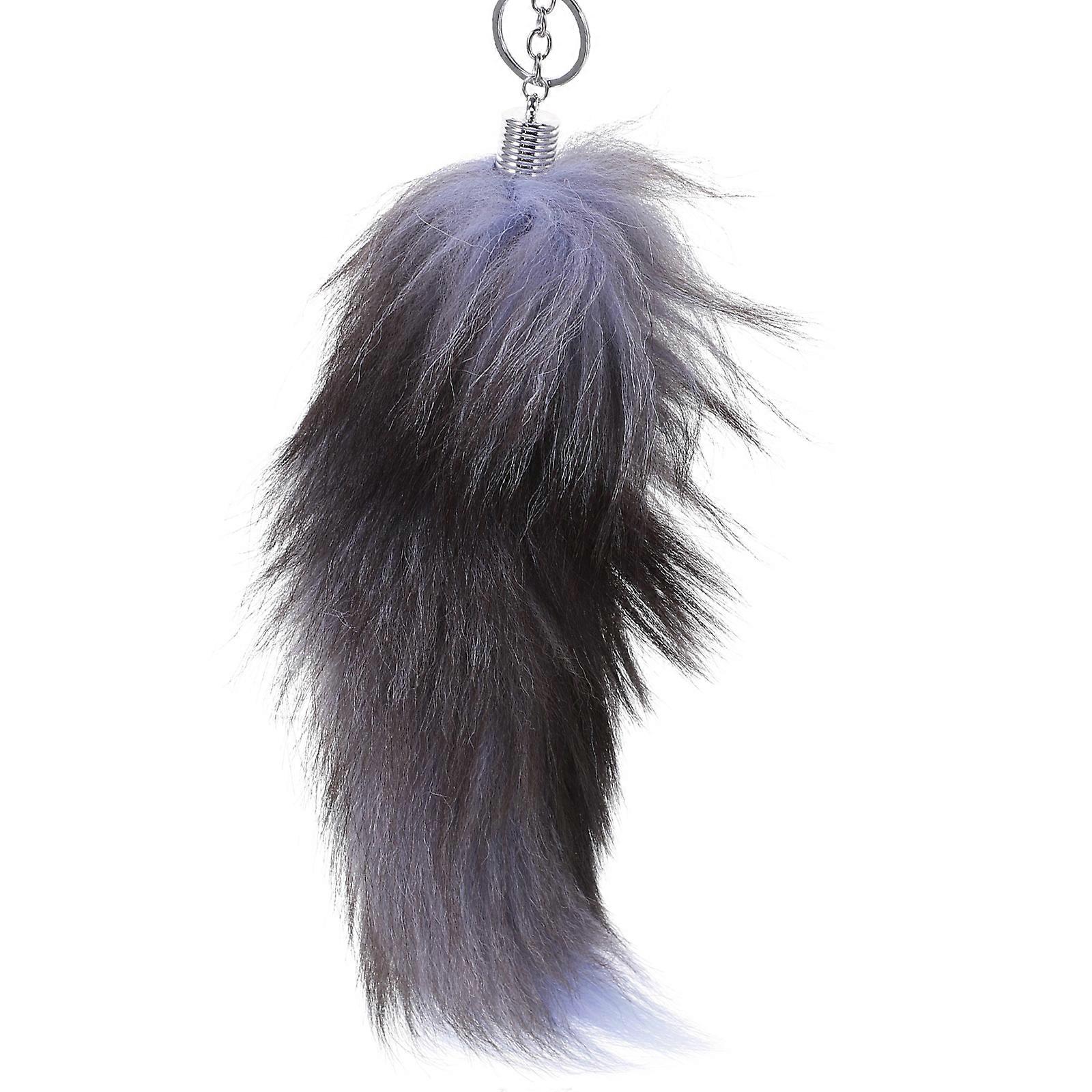 Fluffy Tail Key Chain Faux Tail Key Ring Handbag Accessory Bag Decoration
