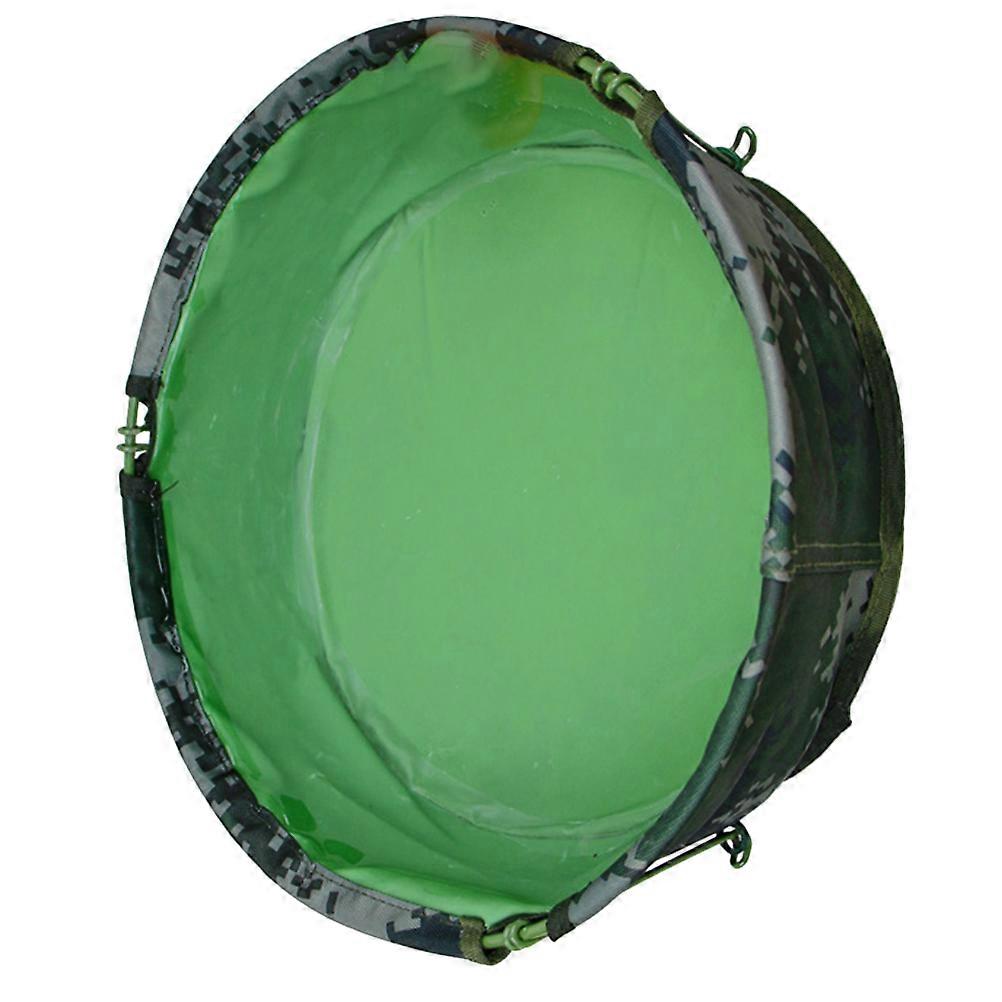 Multipurpose Plastic Basin Foldable Wash Basin Portable Travel Outdoor Wash Basin Random Inner Color 14.6×14.6×4.3in 1PC