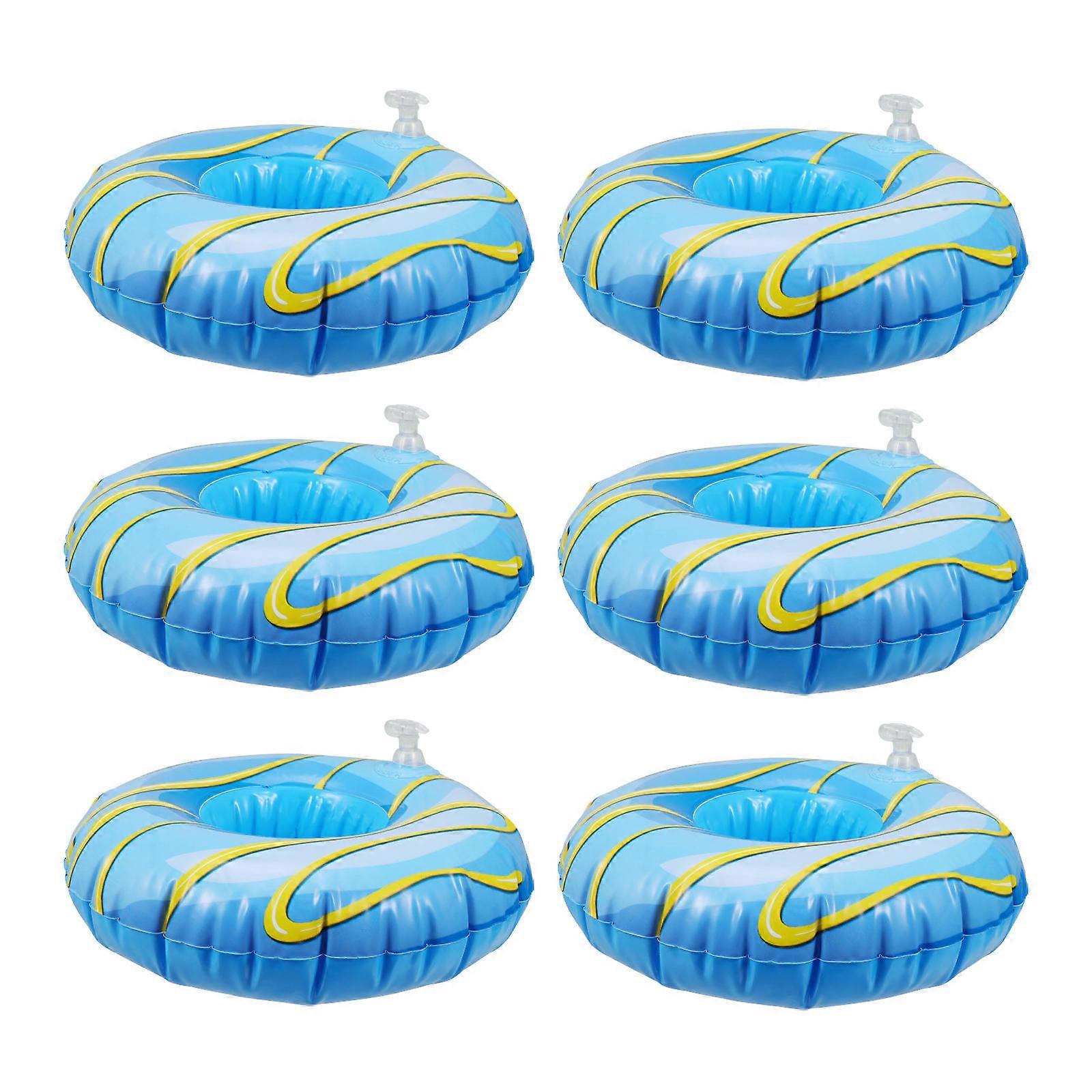 Pool Party Essential 6pcs Inflatable Cup Holders Floating Drink Holders For Beach To Inflate