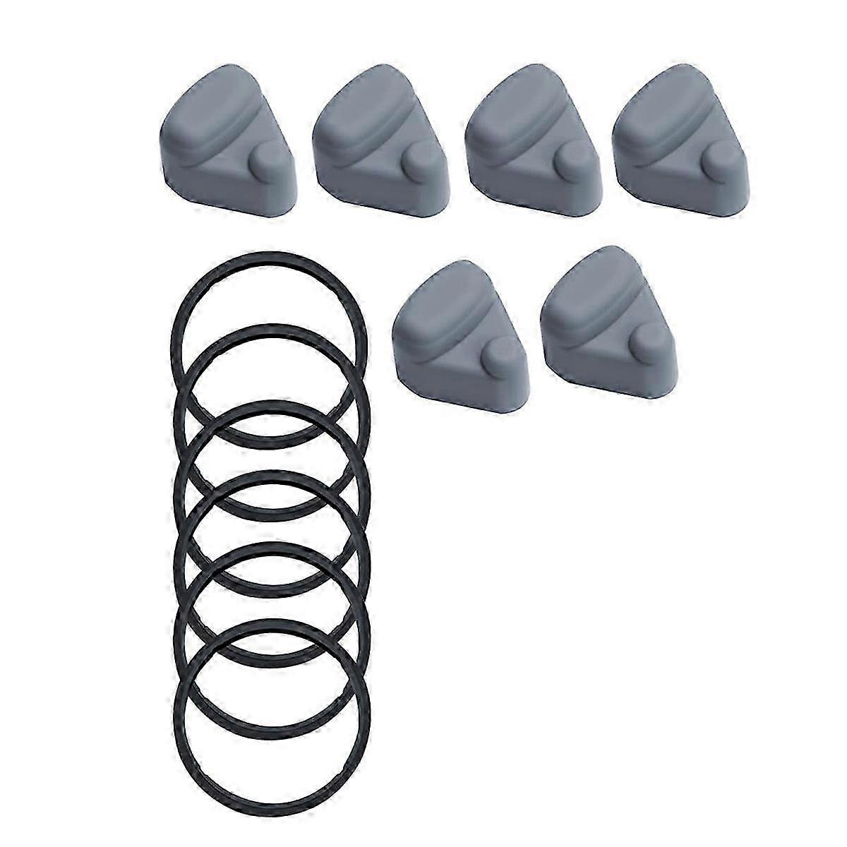 Silicone Stopper and Gasket Replacement - Black and Gray for Quick Flip Go Devices
