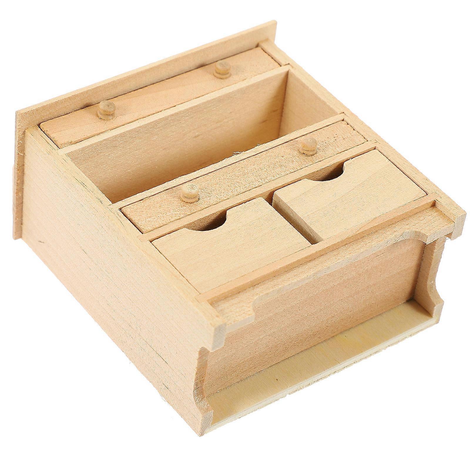 Miniature Store Cupboard Great For Photography Props With Cabinet Shape In Beige Color Offering Features 1Pcs