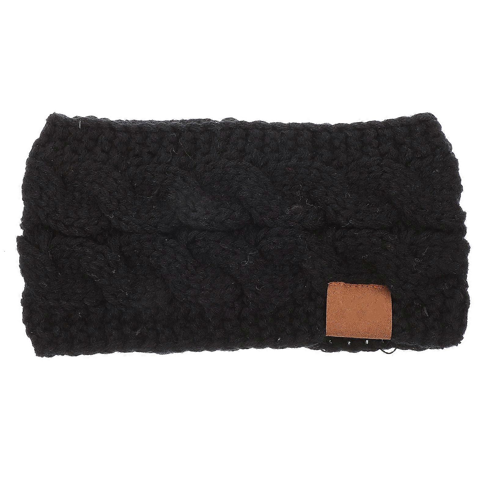 Wide Brimmed Winter Headband Knitted Hairband for Outdoor Activities Yoga Running Comfortable Elastic No Slip Fit