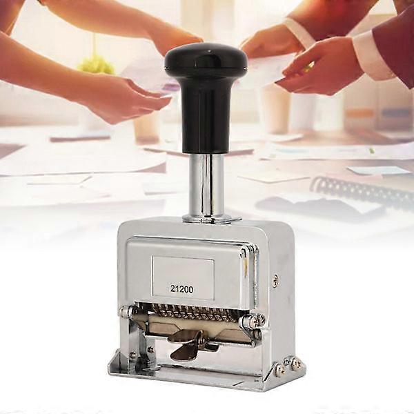 Number Stamp 12-Digit Self-Inking Automatic Numbering Stamp with Handle for Bank Medical Accounting