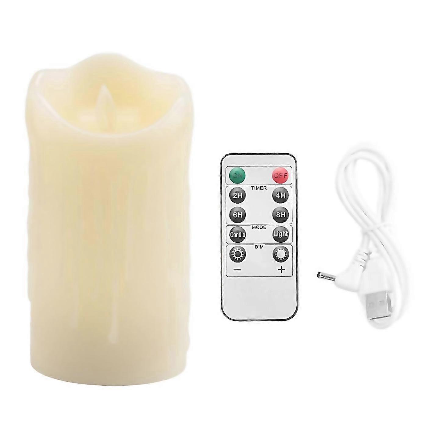 For Led Candles Flickering Flameless Candlesrechargeable Candle Real Wax Candles With Remote Control
