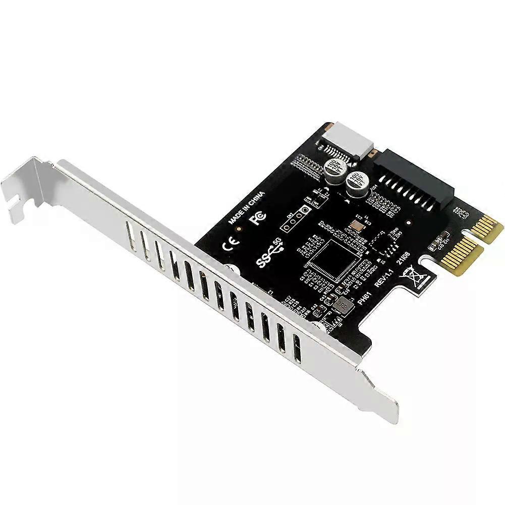 Adaptateur de panneau avant PC PCI-E vers USB 30 Type C 19 broches PCI-E vers USB 30 Carte d’extension de répartiteur de hub