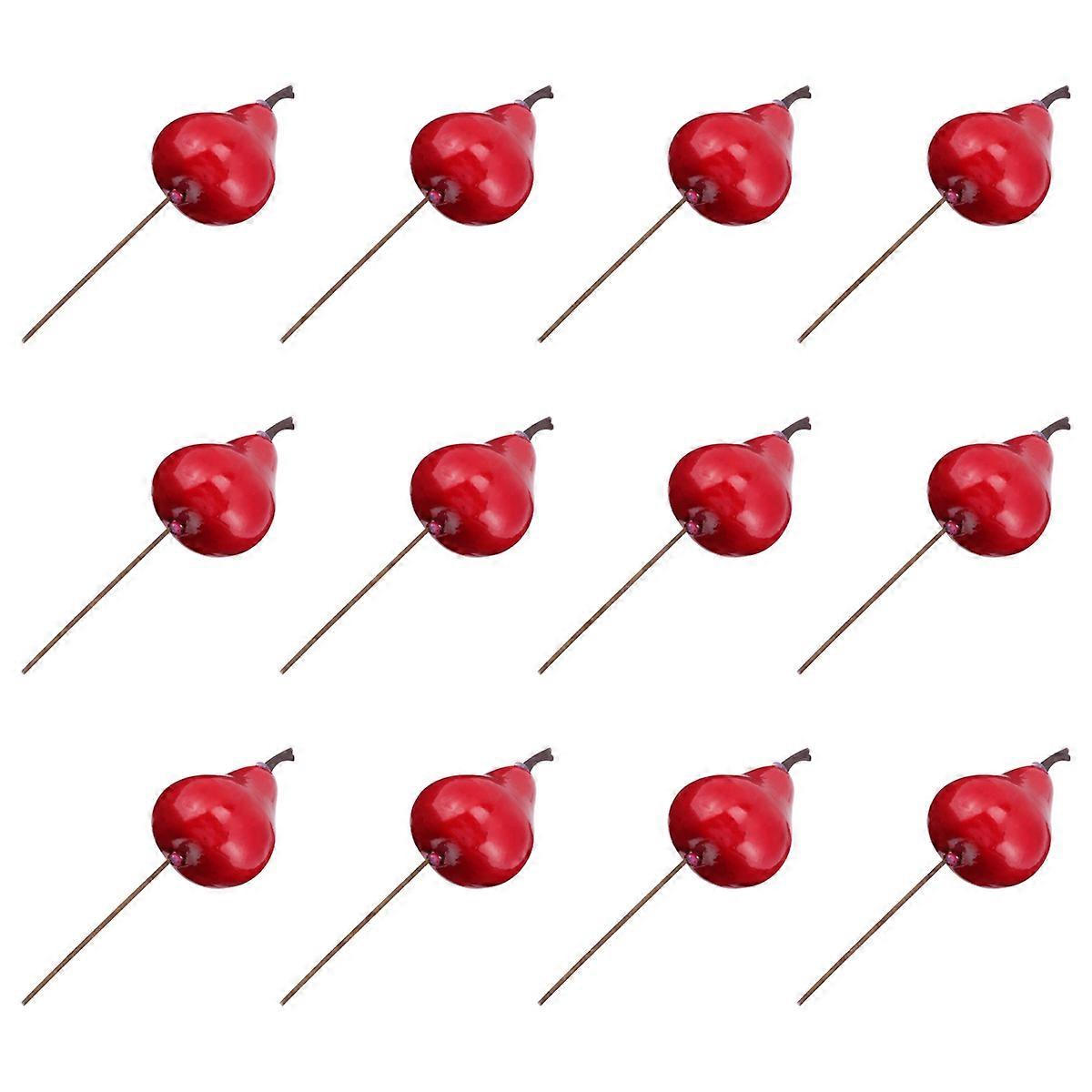 12 Pcs Christmas Tree Decorative Froth Fruits for Xmas Wreath Decoration