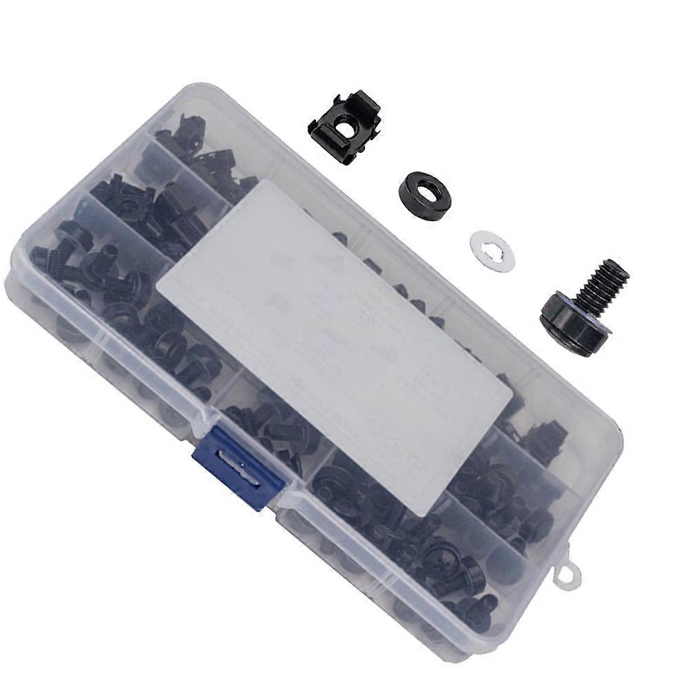 Cage Nuts and Rack Screws Set with Washers for Server Rack Mounting – Universal Fit for Standard Equipment Installations