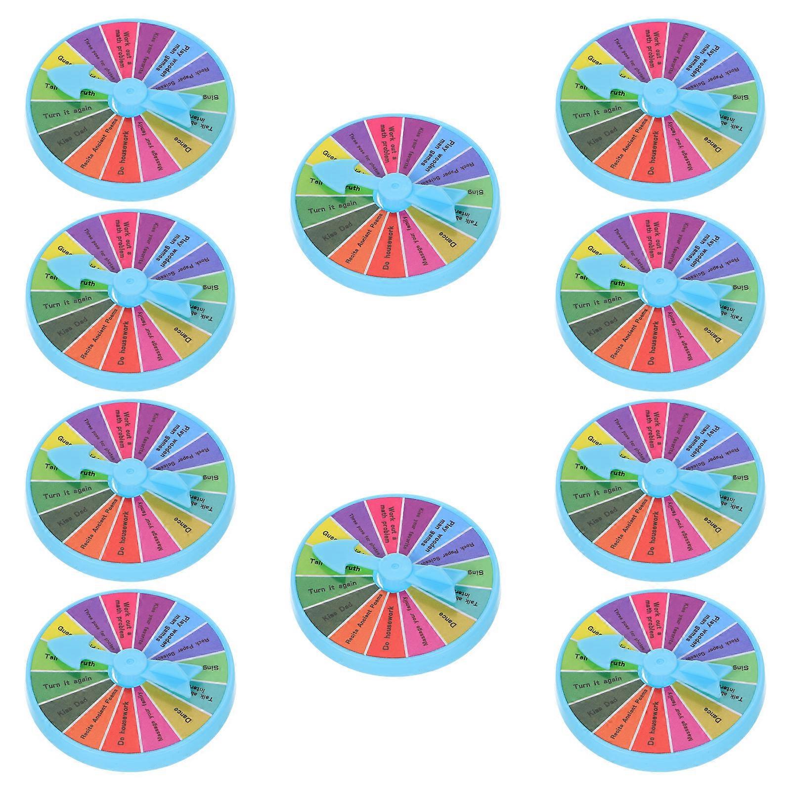 Wheel Of Fortune 10Pcs Prize Wheel For Family Interaction Entertainment Circular Design Foam And Paper
