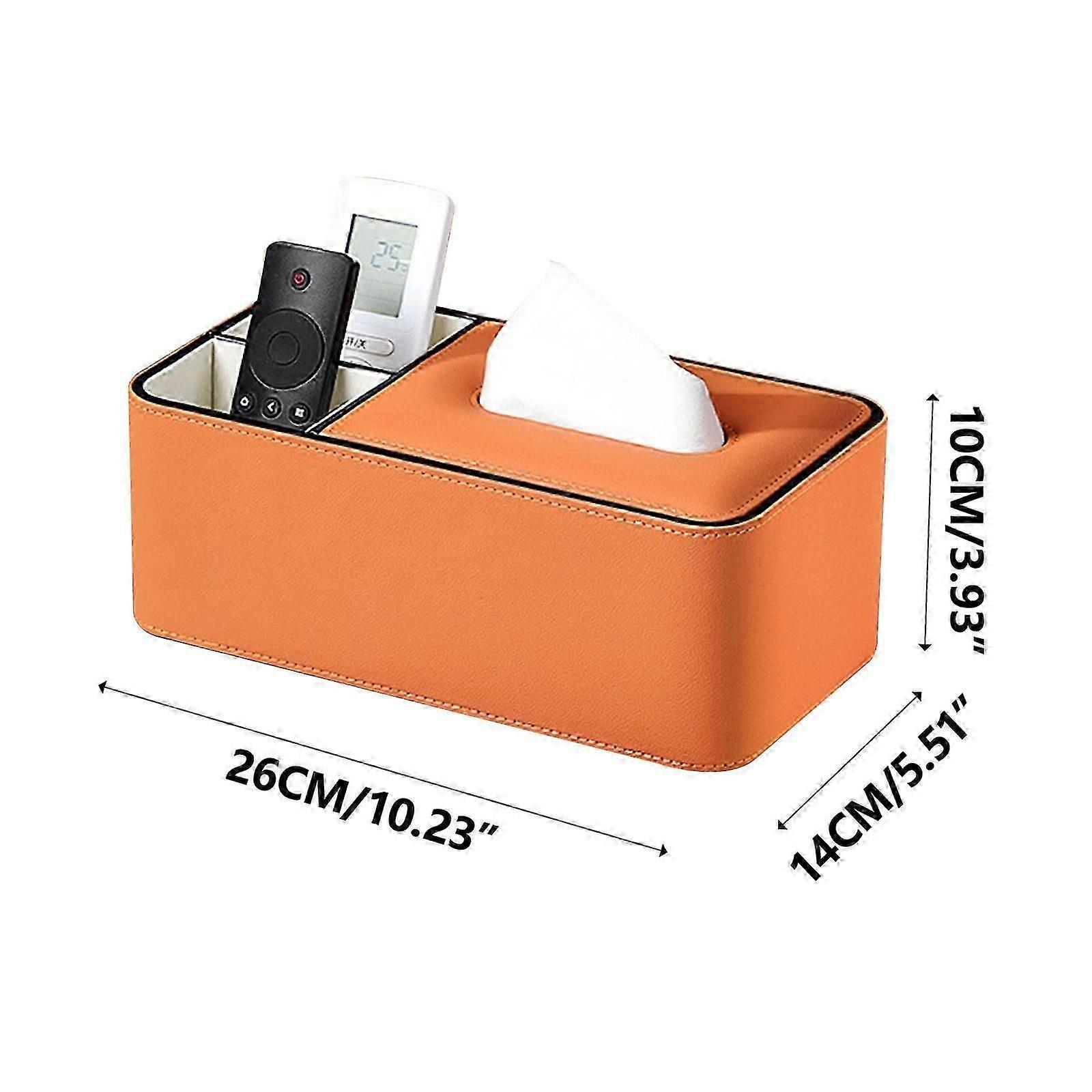 Tissue Box Cover Rectangular  Box Covers Multifunctional Facial Tissue Box  With Remote Control