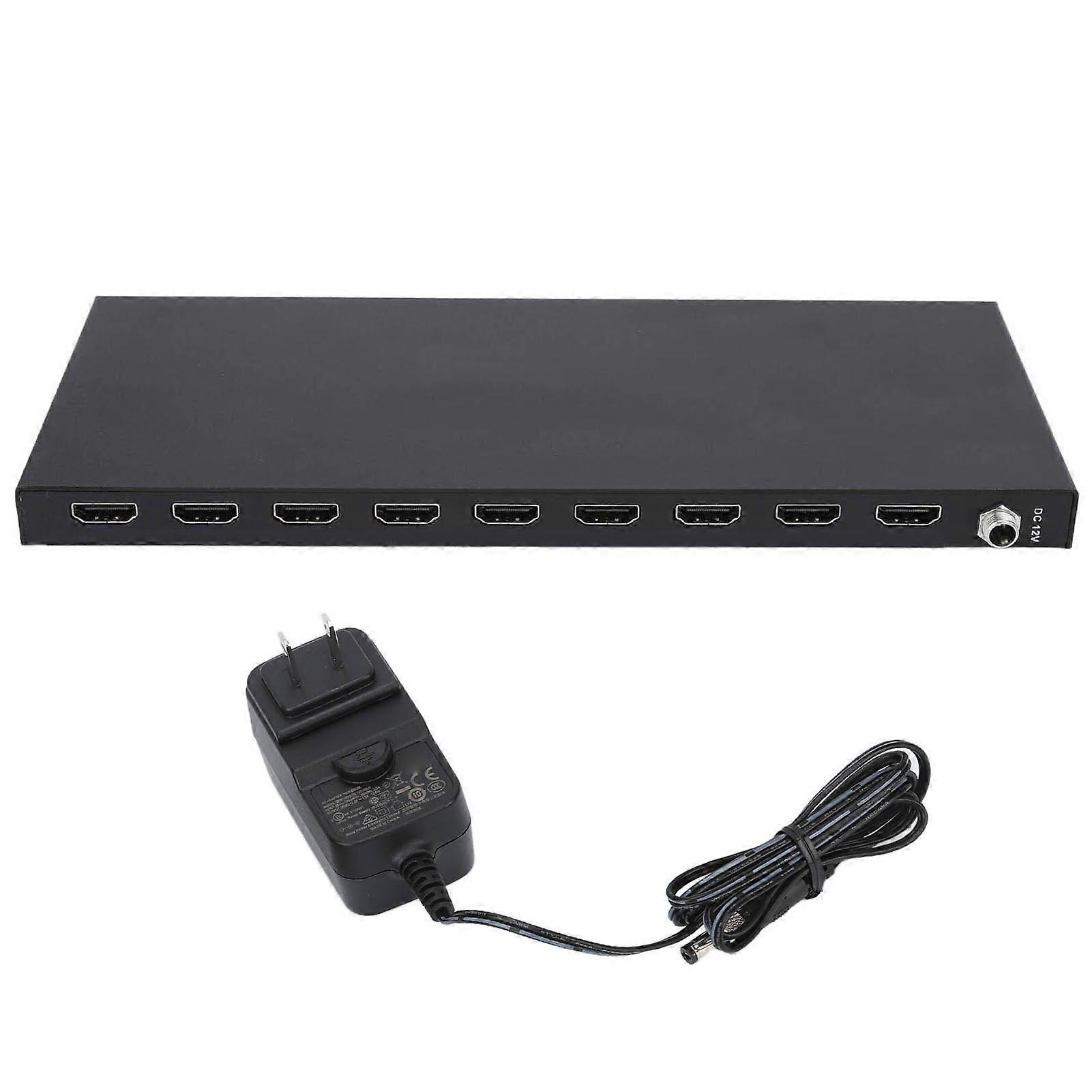 8-Port 4K 60Hz HDMI Video Splitter with HDCP 2.2 Support and EDID Control (1 Input, 8 Outputs)