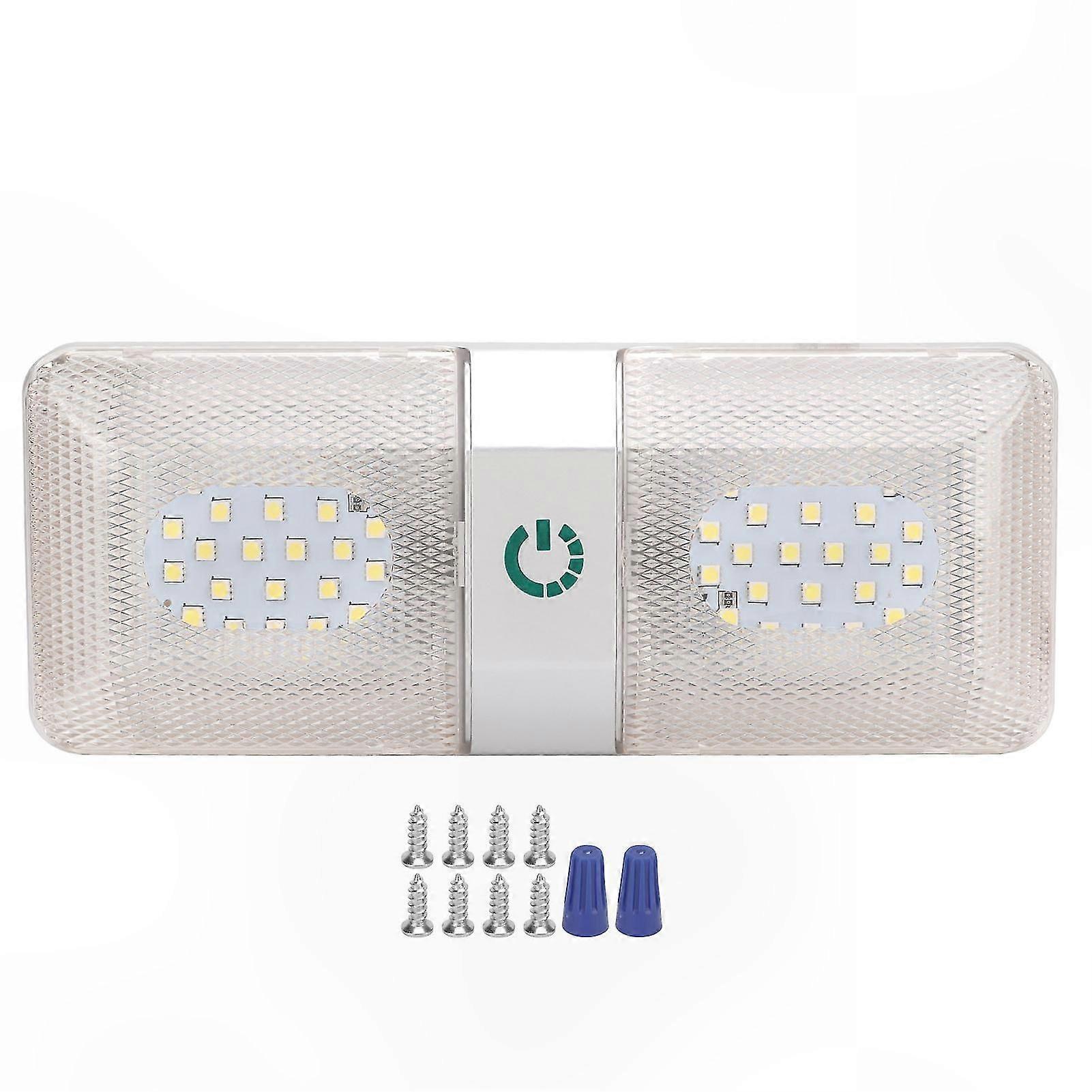 Adjustable Ceiling Light with 48 LEDs for Campers and Trailers IP50 Waterproof Touch Control Dimmable Reading Lamp