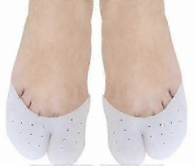 Silicone Gel Toe Sleeves with Metatarsal Support, 3 Pairs of Soft Cushioned Caps for Comfort in Tight Shoes