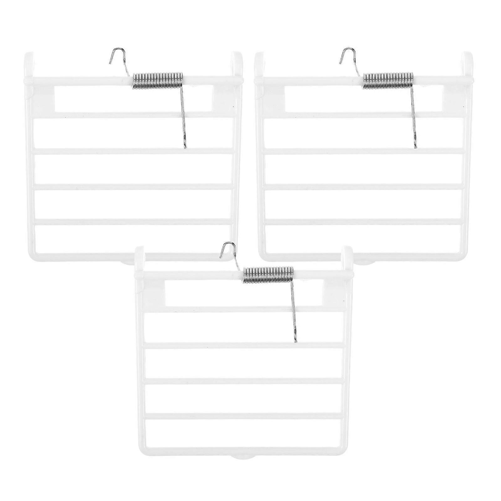 3pcs Hanging Bird Cage Door Food Box Fixed Door Spring Door Bird Cage Accessories