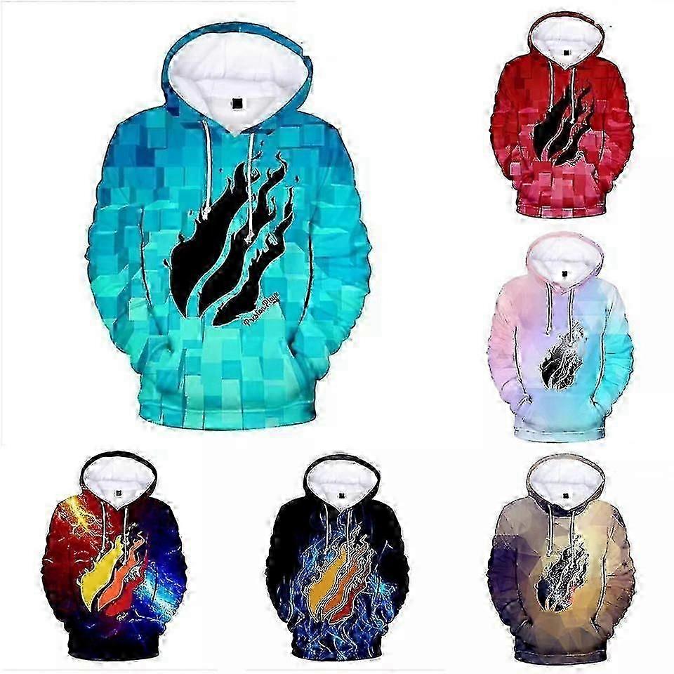 Barn Prestonplayz Flamme Gutter Jenter Hettegensere Genser Genser Topp Julegaver