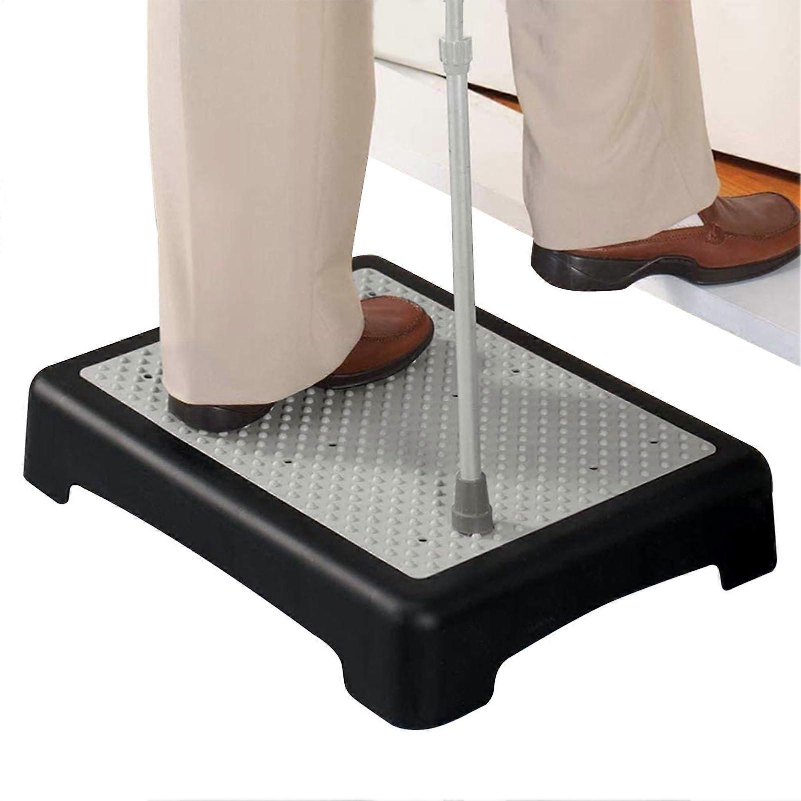 Non-Slip Step Stool for Seniors 44 x 34 x 9.5 cm, Half Steps with Footrests for Shower, Bathtub, and Car